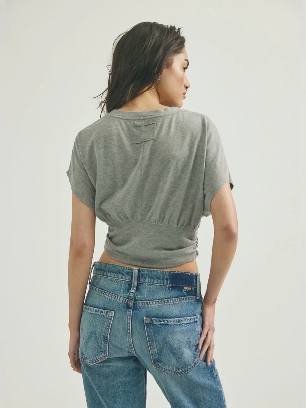 NWT FREE PEOPLE RALPHIE TEE HEATHER GREY